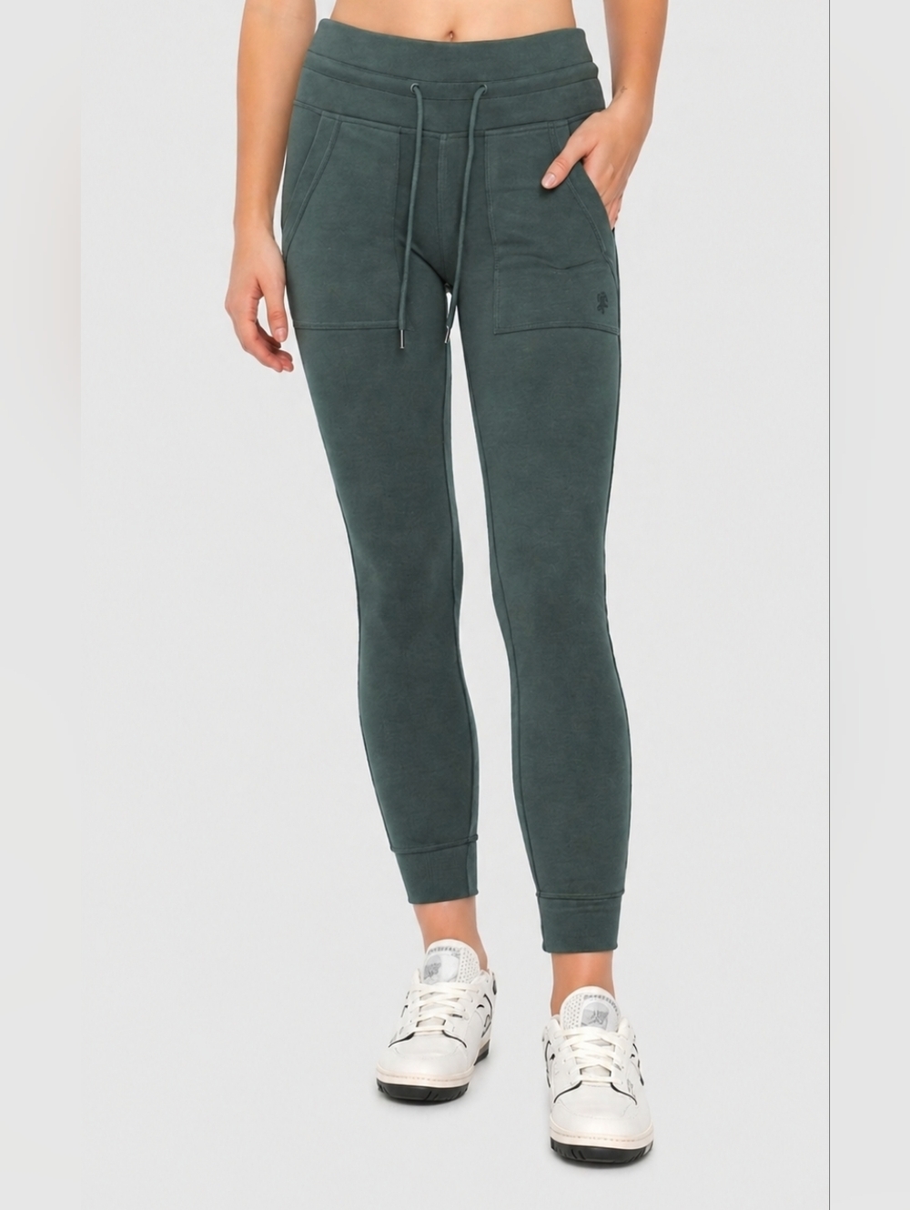 NWT Kuwalla Forest Green Jogger Leggings Soft Stretch Athleisure Lounge Pants